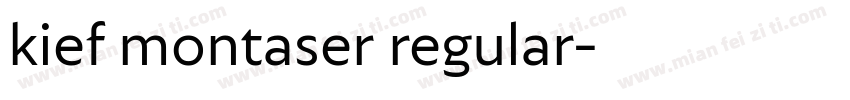 kief montaser regular字体转换